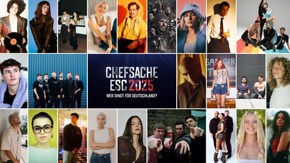 Die 24 Acts im deutschen ESC-Vorentscheid © RTL Foto: Marcus Ulbrich / Fabio Jock / Nekame Klasohm / Vanessa Melzer / Kevin Le / Arno Geister / Joel / Jessica Romero Walter / Noah Heupel / Simon Stöckl / Beba Lindhorst / Catherine Lav / Catherine Lav / Lars Dargel / Stefan Heilemann / Thomas Quack / Christian Blanck / Silvio Panosetti / Lucas Christiansen / Cansu Kuscu / Linh n Guyen / Sonja Lipke / Tam Brown