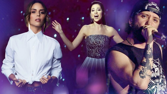 Franka, Elina Nechayeva, Eugent Bushpepa (Montage) © Srećko Rundić/HRT, eurovision.tv/Andres Putting, Eugent Bushpepa 