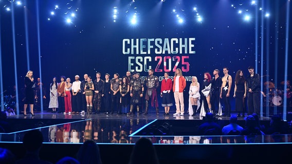 Die erste Show von "Chefsache ESC": Gruppenbild © RTL Foto: Willi Weber