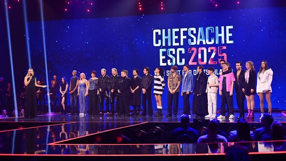 Die zweite Show von "Chefsache ESC": Gruppenbild © RTL, Raab ENTERTAINMENT Foto: Julia Feldhagen